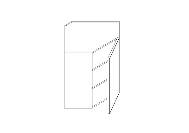 WDC2430 Storm Gray Wall Diagonal Corner 24" x 30" (RTA)