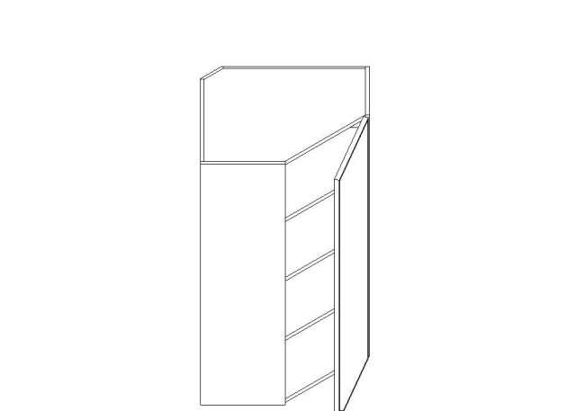 WDC2442 Storm Gray Wall Diagonal Corner 24" x 42" (RTA)