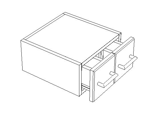 WSD1206 Classic White Wall Small Drawer (Two Drawers) 12" x 6" (RTA)
