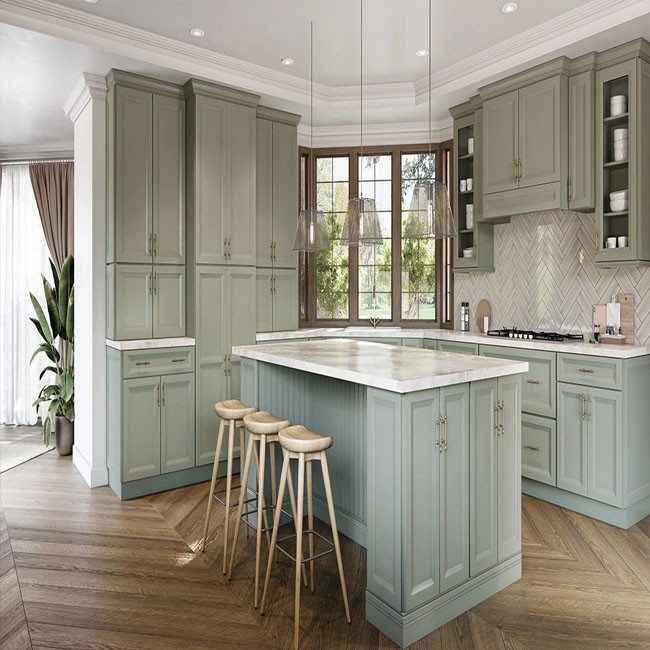 Oxford Sage 10 Ft Kitchen Cabinet Set (RTA Preconfigured Bundle)