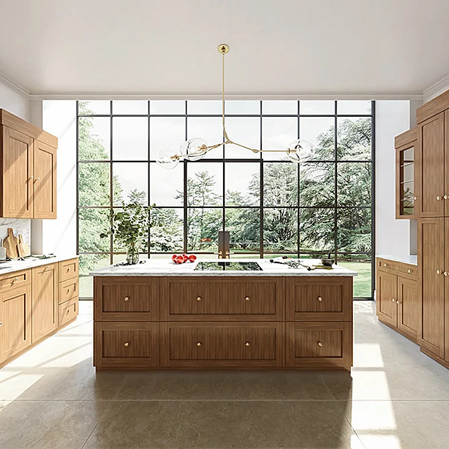 Woodland Brown Shaker 10 Ft Kitchen Cabinet Set (RTA Preconfigured Bundle)