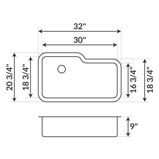 LCL108 Undermount Stainless Steel Single Bowl Kitchen Sink