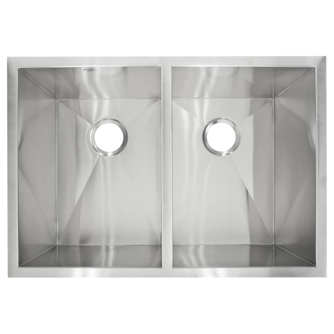 LCLP5 Zero-Radius Undermount Stainless Steel Double Basin Kitchen Sink