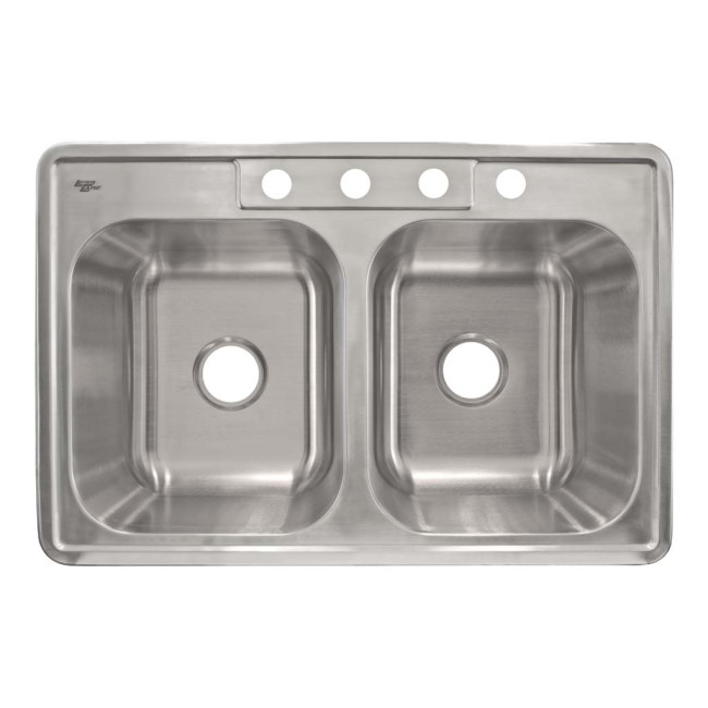 LCLTD84 Top Mount Stainless Steel Double Basin Kitchen Sink