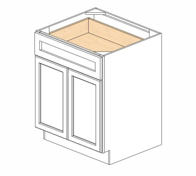 B24B Woodland Brown Shaker Double Door Cabinet