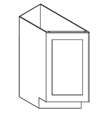 BTC12L Woodland Brown Shaker Base Transitional Cabinet Left