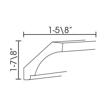 CM96 Woodland Brown Shaker Crown Molding Solid