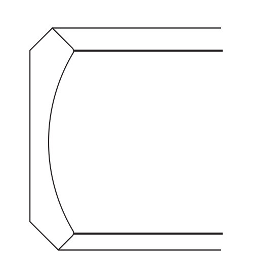 CM96K-4 Ice White Shaker Crown Molding (RTA)