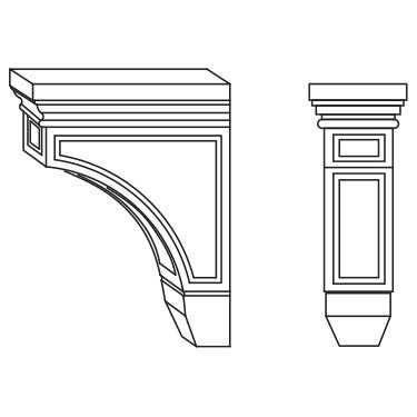 CORBEL59 Lait Gray Decorative Corbel (RTA)