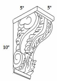 CORBEL60S Lait Gray Decorative Corbel (RTA)