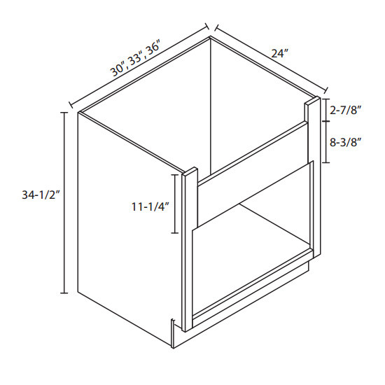 FSB30 Woodland Brown Shaker Farm Sink Base Cabinet