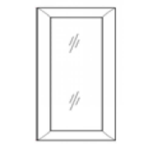 W3036BGD Woodland Brown Shaker Wall Glass Door