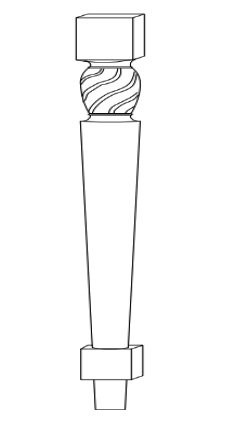 LEG81 Woodland Brown Shaker Decor Leg 