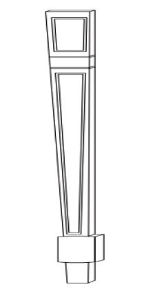 LEG82 Woodland Brown Shaker Decor Leg 