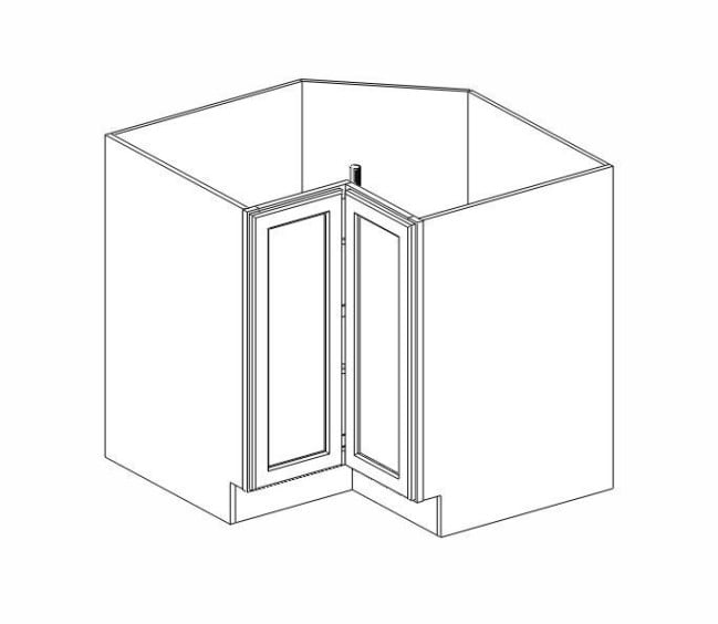 LS3309 Woodland Brown Shaker Base Lazy Susan Cabinet