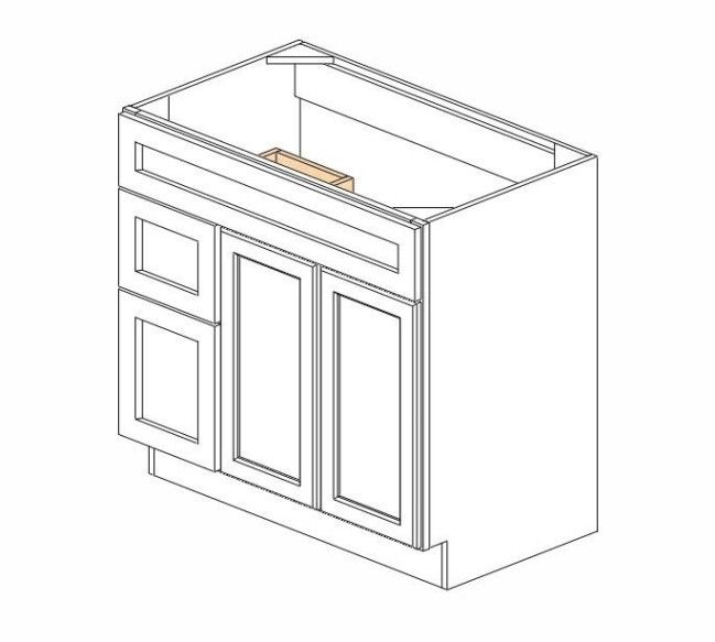 S3621BDL Townsquare Gray Vanity Combo Cabinet