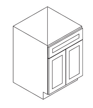 SB24 Woodland Brown Shaker Sink Base Cabinet