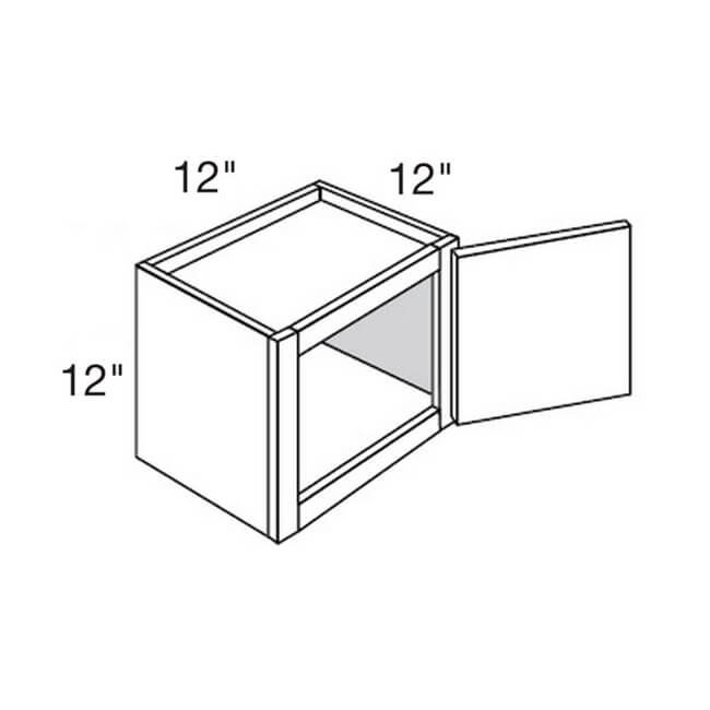 W1212 Petit Brown Wall Single Door Cabinet