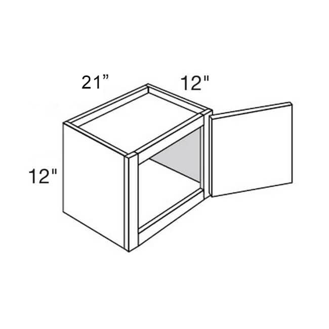 W2112 Petit White Wall Single Door Cabinet