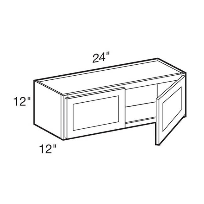 W2412B Petit Brown Wall Double Door Cabinet