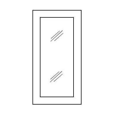 W3312BGD Graystone Shaker Wall Glass Door