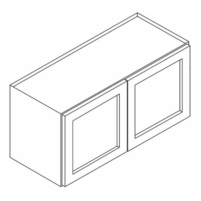 W3312 Petit Brown Wall Double Door Cabinet