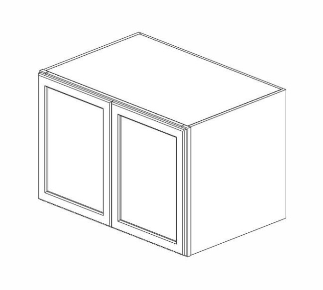 W362424B Woodland Brown Shaker Refrigerator Cabinet