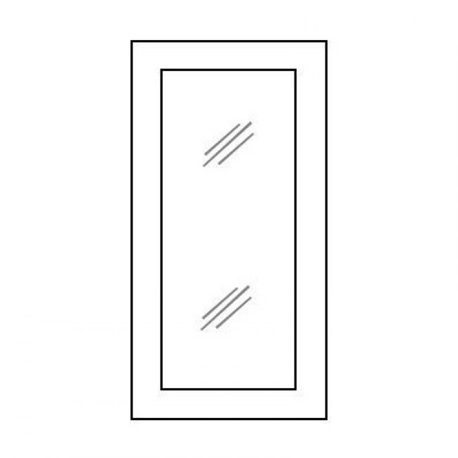 WDC2412GD Woodland Brown Shaker Glass Door