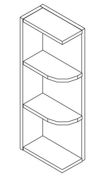 WES530 Petit Brown Wall End Shelf