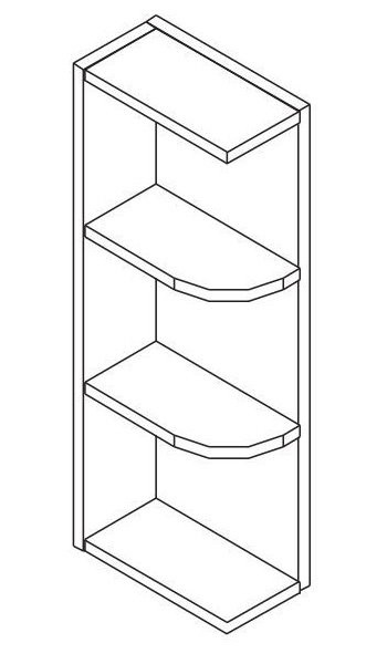 WES542 Woodland Brown Shaker Wall End Shelf