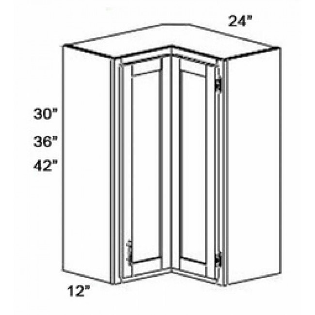 WSQ2442 Woodland Brown Shaker Wall Easy Reach Cabinet