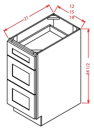3VDB15 Oxford Sage Vanity Drawer Base (RTA)