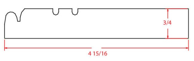 FBM Oxford Toffee Furniture Base Molding (RTA)