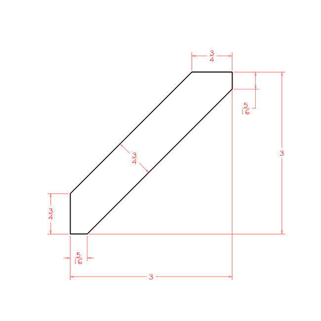LACM8 Oxford Toffee Long Angle Crown Molding (RTA)