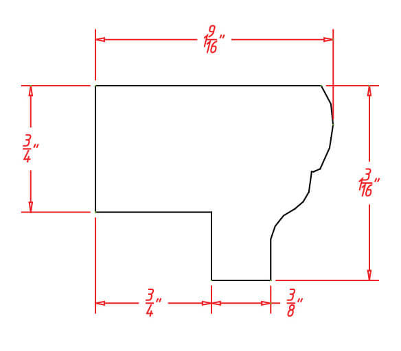 LRM Oxford Toffee Light Rail Molding (RTA)