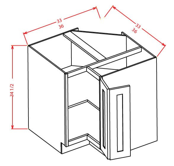 LSB33 Oxford Toffee Lazy Susan Cabinet (RTA)