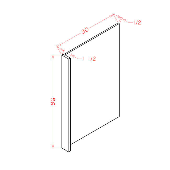 REPV3096 Oxford Toffee Refrigerator End Panel (RTA)
