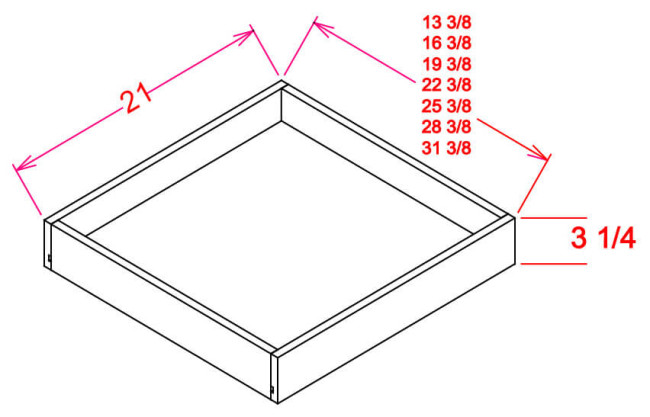 RS24 Oxford Toffee Pull Out Tray (RTA)