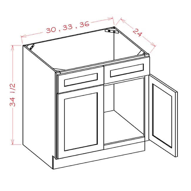 SB36 Oxford Sage Sink Base (RTA)