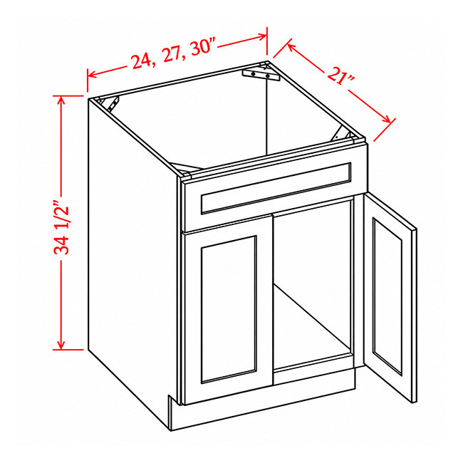 VS30S Haven Dune Vanity Sink Base Cabinet (RTA)
