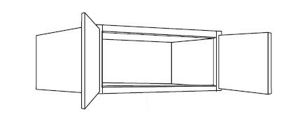 W301524 Oxford Sage Wall Refrigerator Cabinet (RTA)
