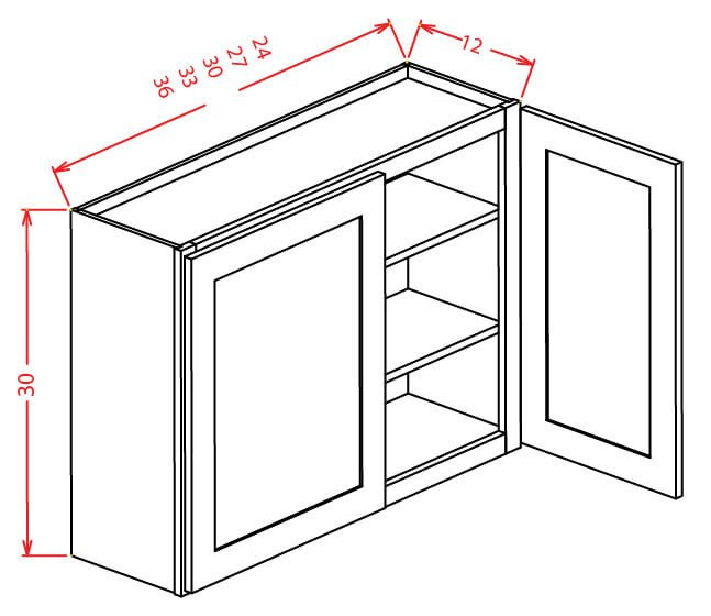 W3330 Oxford Sage Wall Cabinet (RTA)
