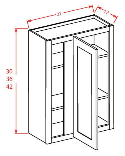 WBC2742 Oxford Sage Wall Blind Corner Cabinet (RTA)