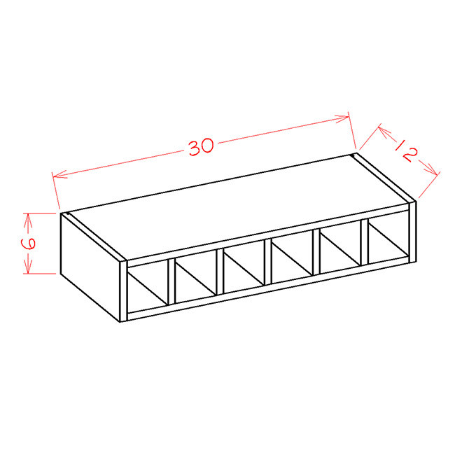 WWC630 Oxford Sage Wall Wine Cubby (RTA)