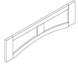 VAD3612 Woodland Brown Shaker Arch Panel Valance