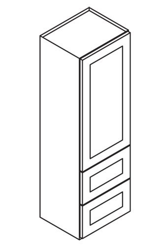 W2D1848 Woodland Brown Shaker Wall Specialty Cabinet