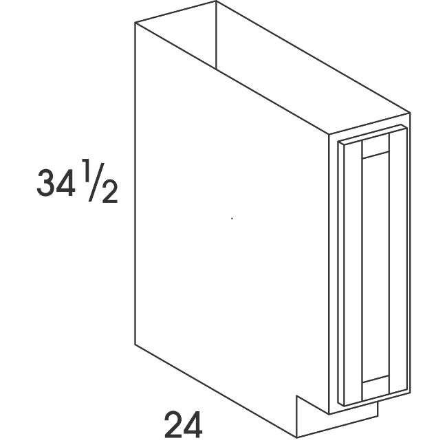 B09 Madison Pewter Base Single Door Cabinet