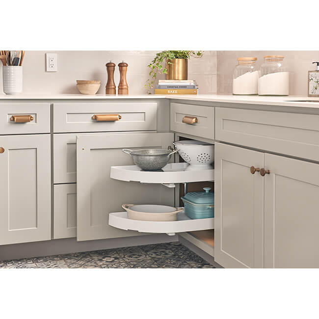 BC42LSPO Madison Stonybrook Base Corner Lazy Susan Pull-Out Shelves