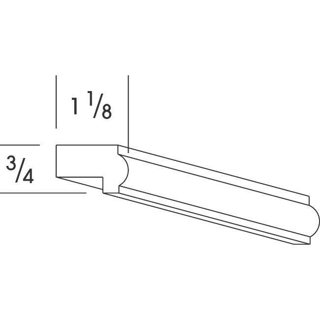 MLR Madison Pewter Light Rail Molding