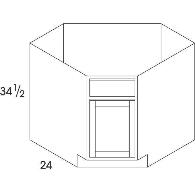 SCB42 Madison Stonybrook Base Diagonal Corner Cabinet
